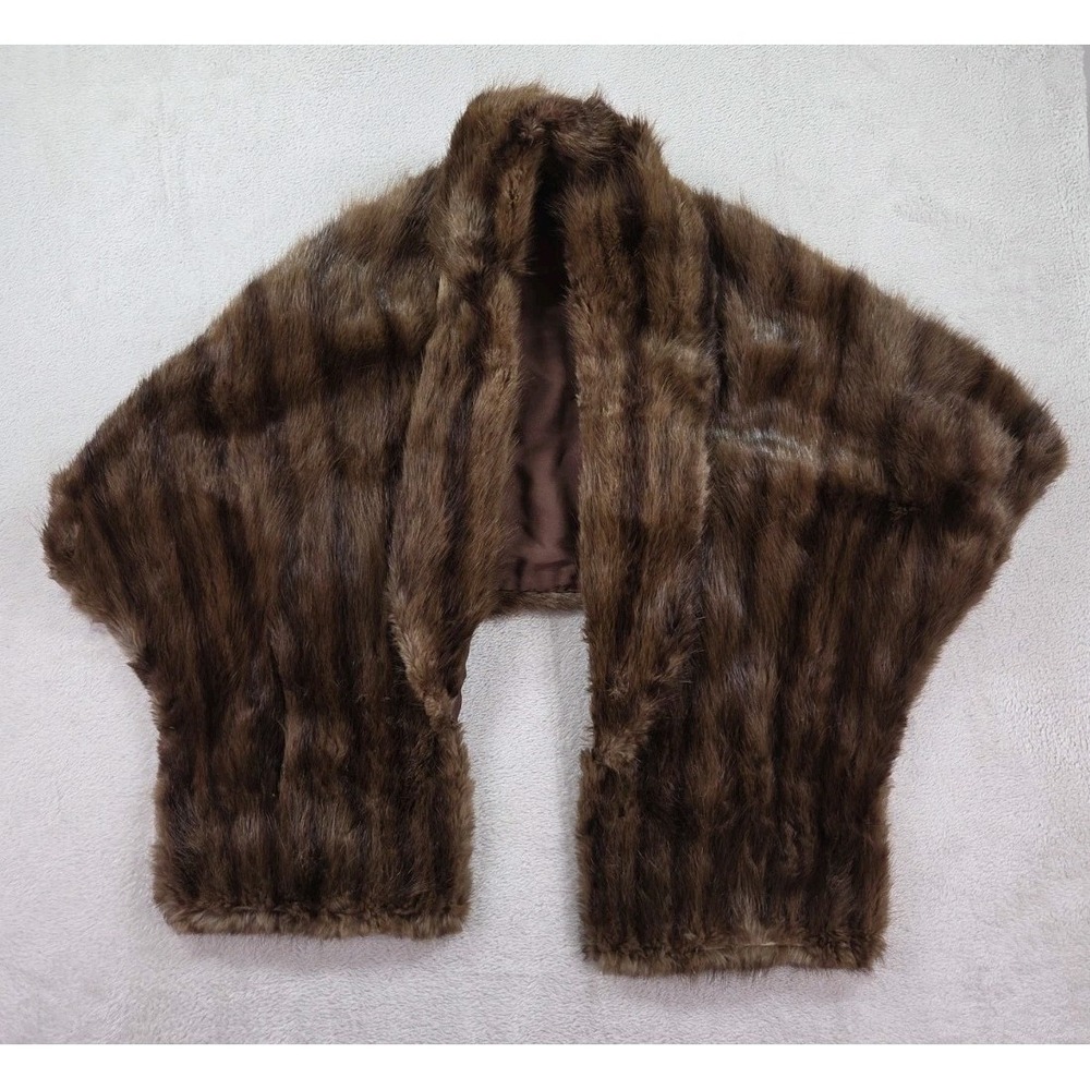 Vintage Mink Fur Stole Wrap 1950s Sleeveless